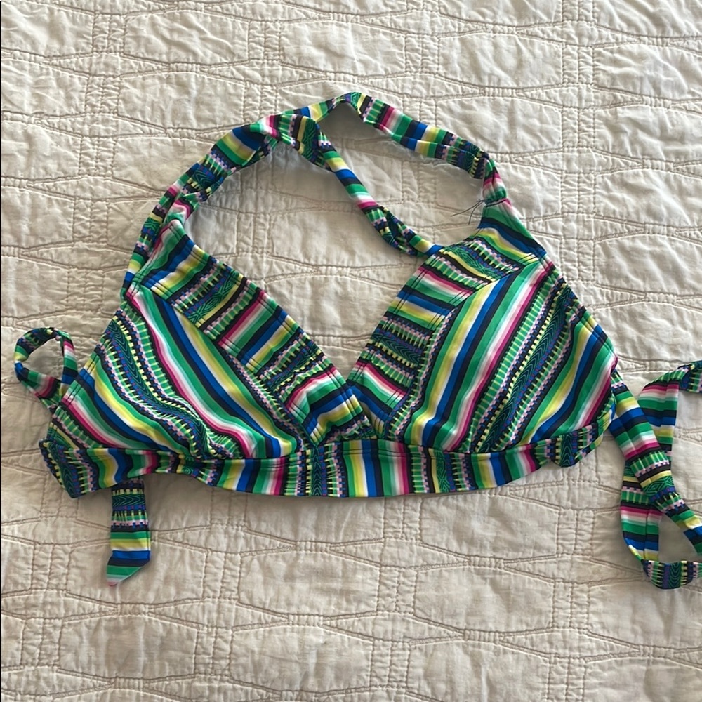 Striped Multicolor Bikini Top